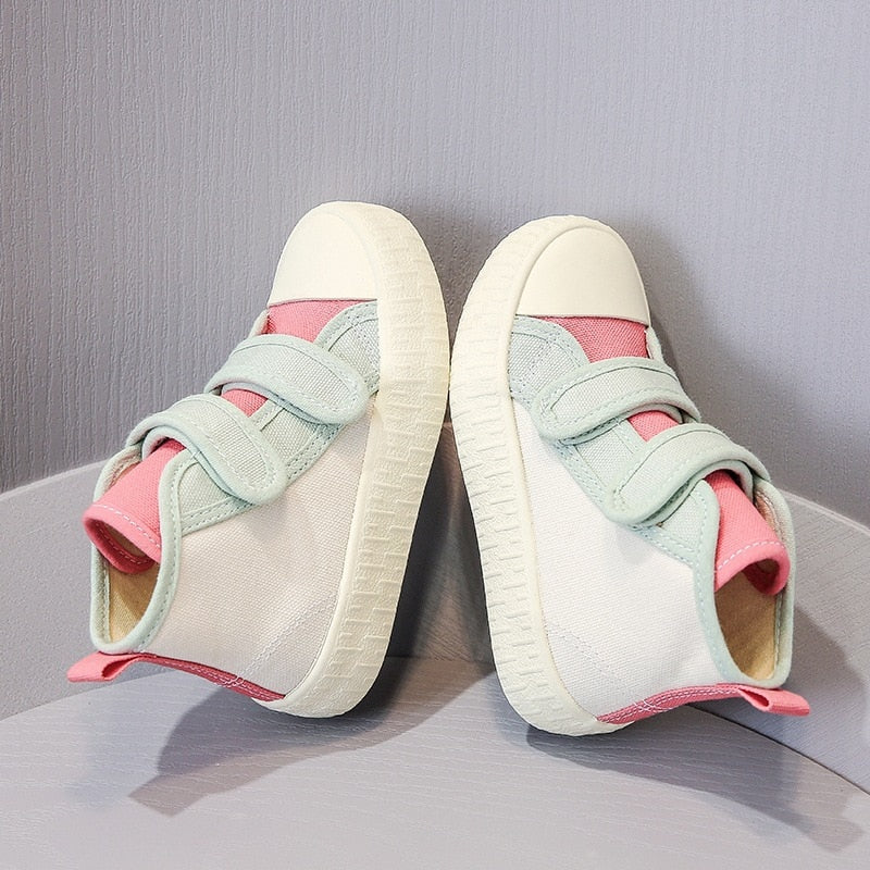 Kid's Patchwork Canvas High Tops