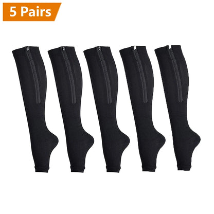 Open Toe Zipper Compression Socks