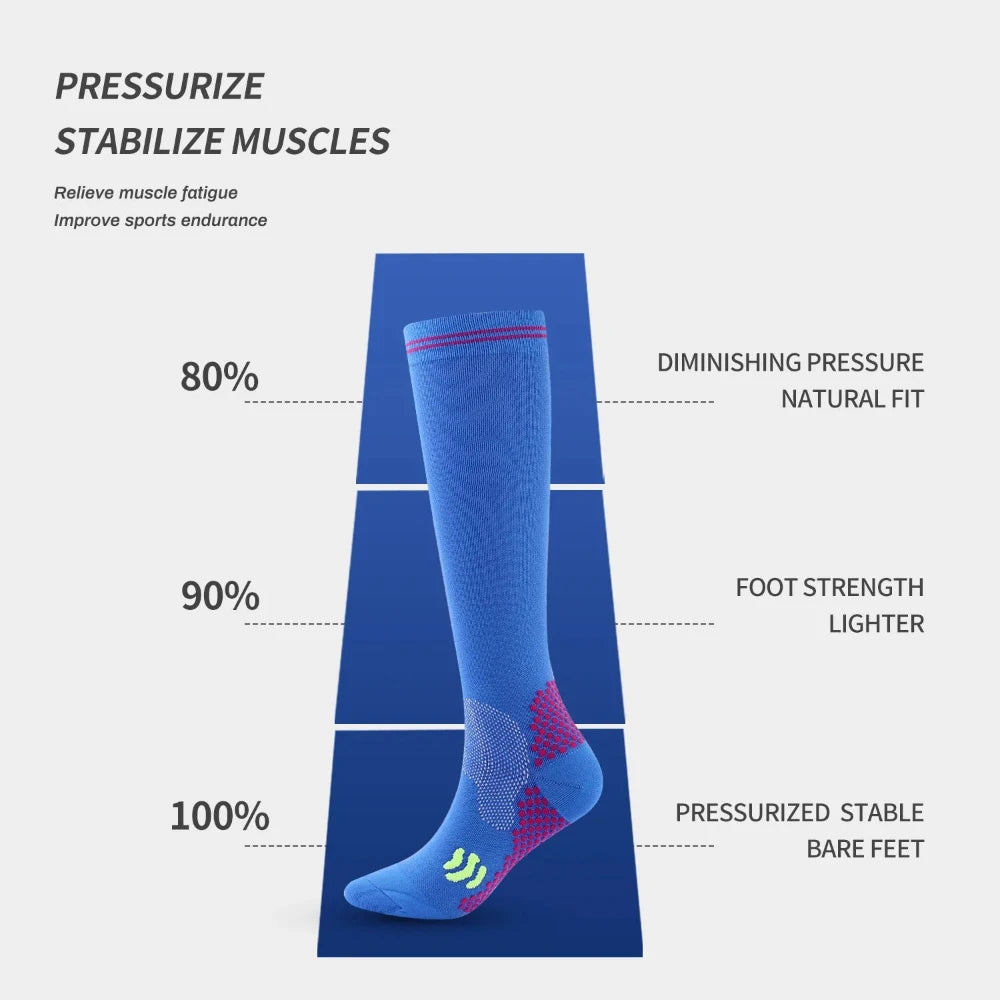 Multicolor Sports Compression Socks