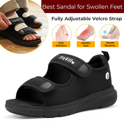 FitVille Men's Easytop Recovery Sandal V3