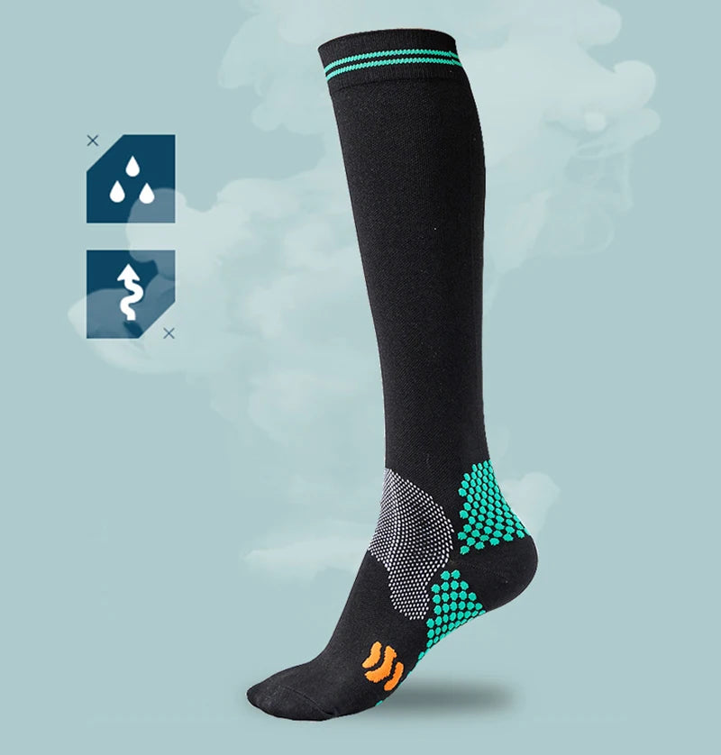 Multicolor Sports Compression Socks