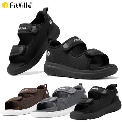 FitVille Men's Easytop Recovery Sandal V3