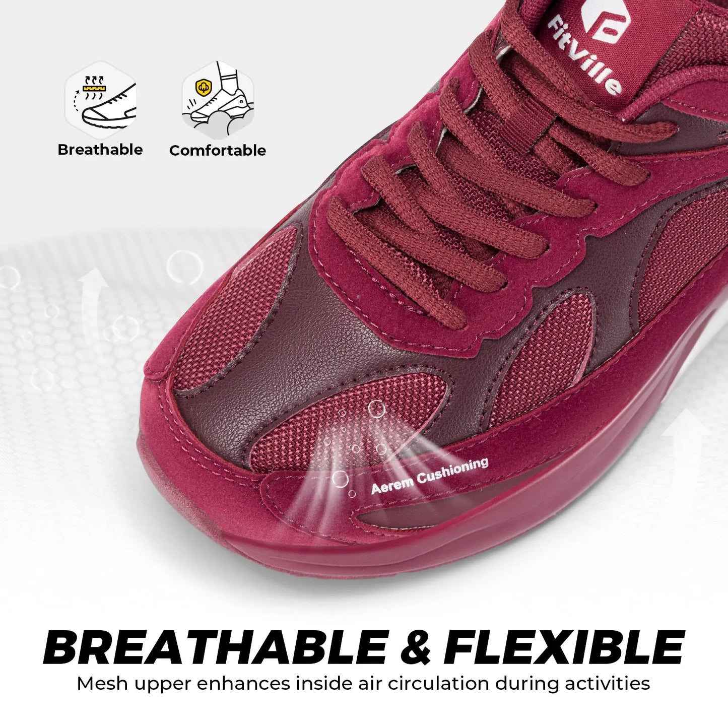 Fitville Women's HeelAero Walking Shoes V1